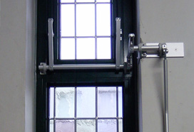 Aluminium-ramen met glas in lood in dubbelglas